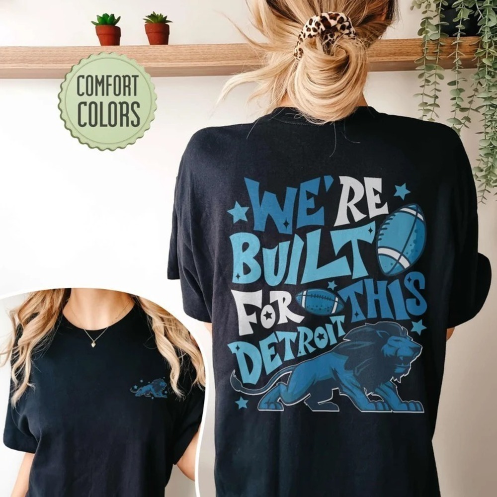 Were Built For This Detroit Comfort Colors Shirt Football Long Sleeve Game Day